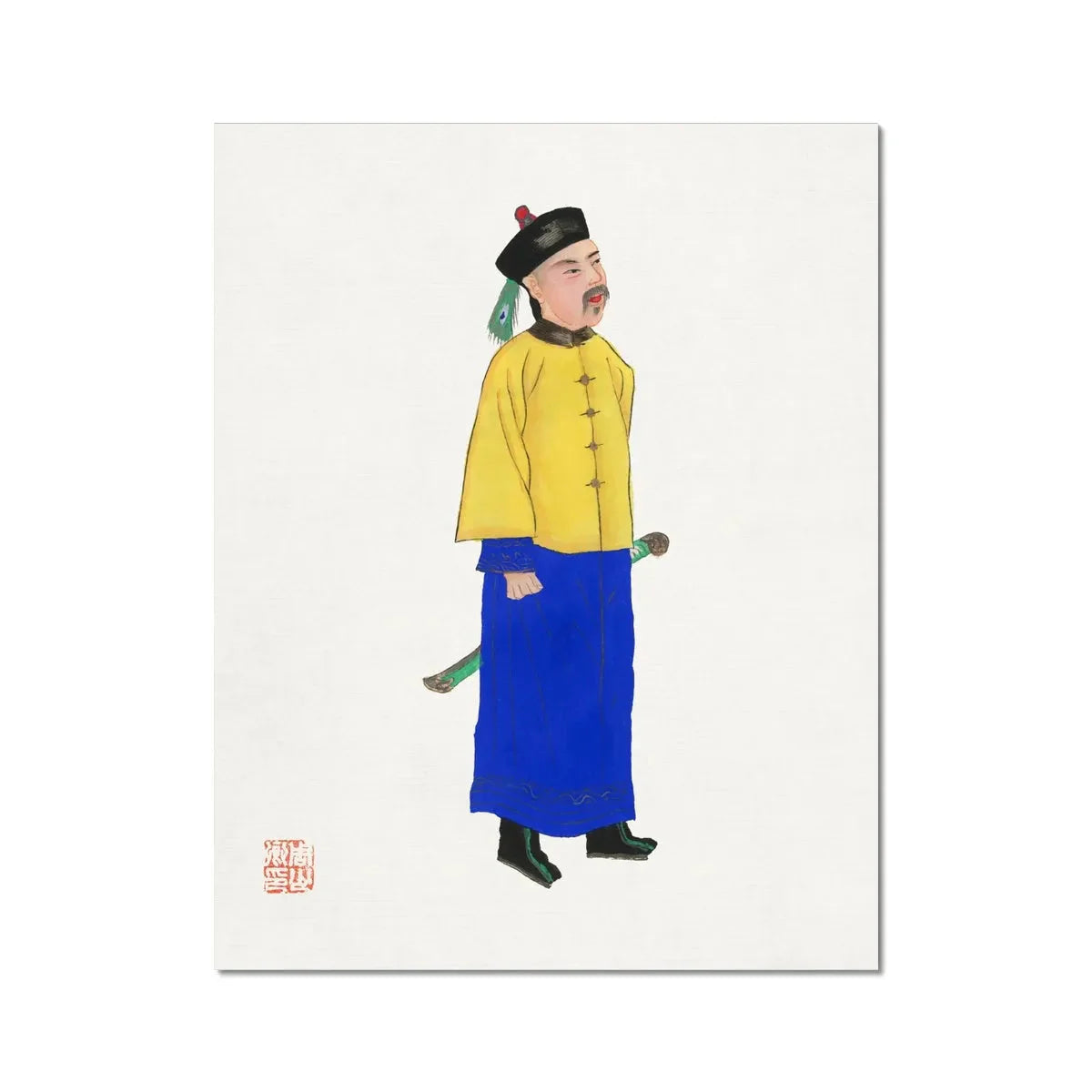 Chinese Military Man Fine Art Print - 11’x14’ - Posters Prints & Visual Artwork - Aesthetic Art