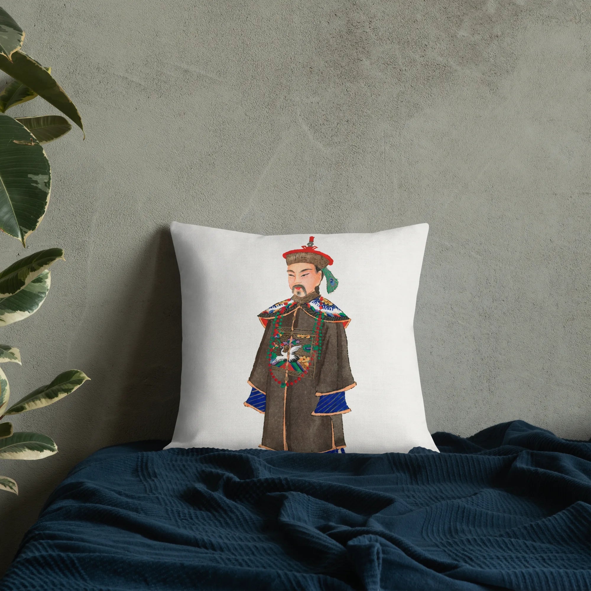 Chinese Nobleman At Court Cushion - Throw Pillows - Aesthetic Art