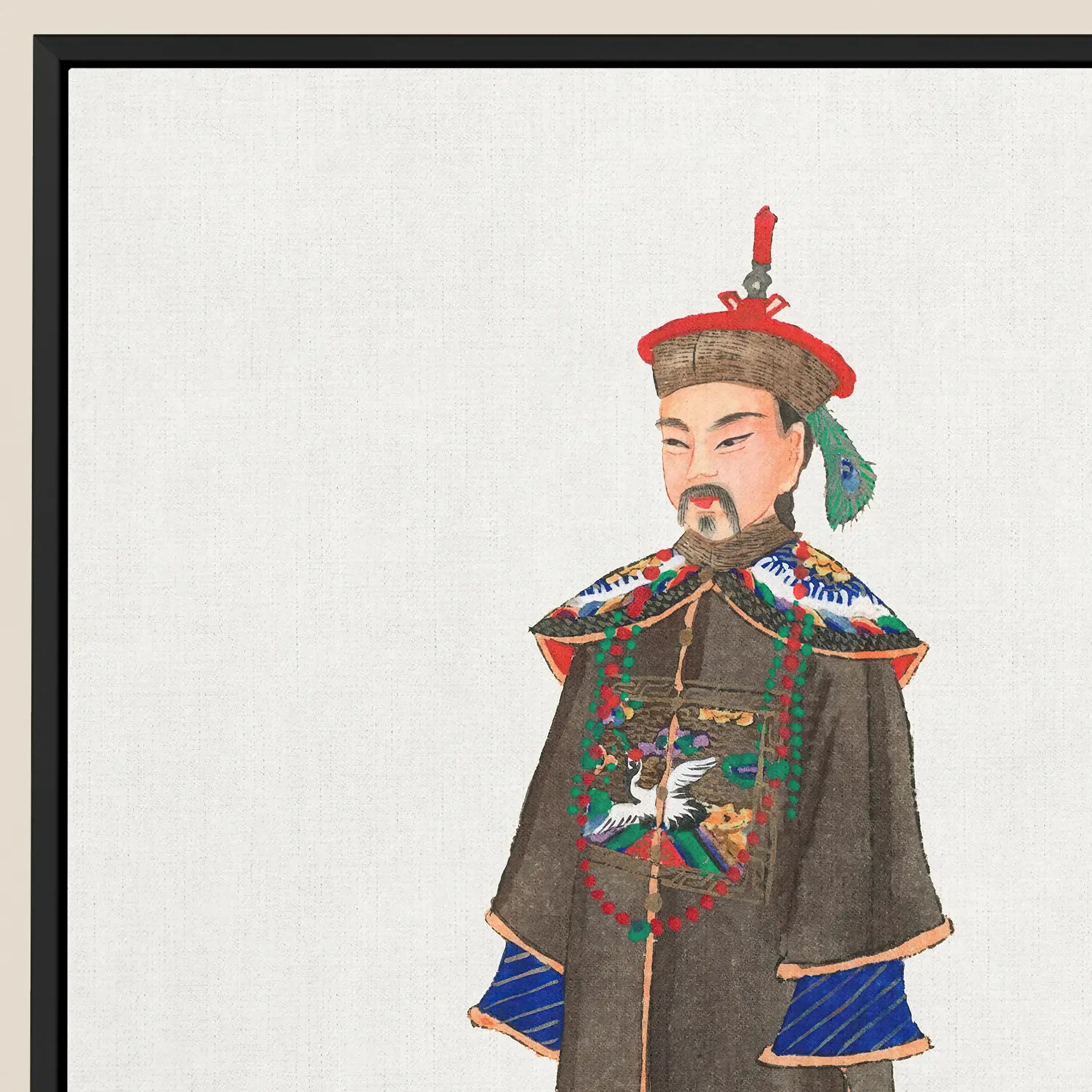 Chinese Nobleman At Court Framed Canvas - Posters Prints & Visual Artwork - Aesthetic Art