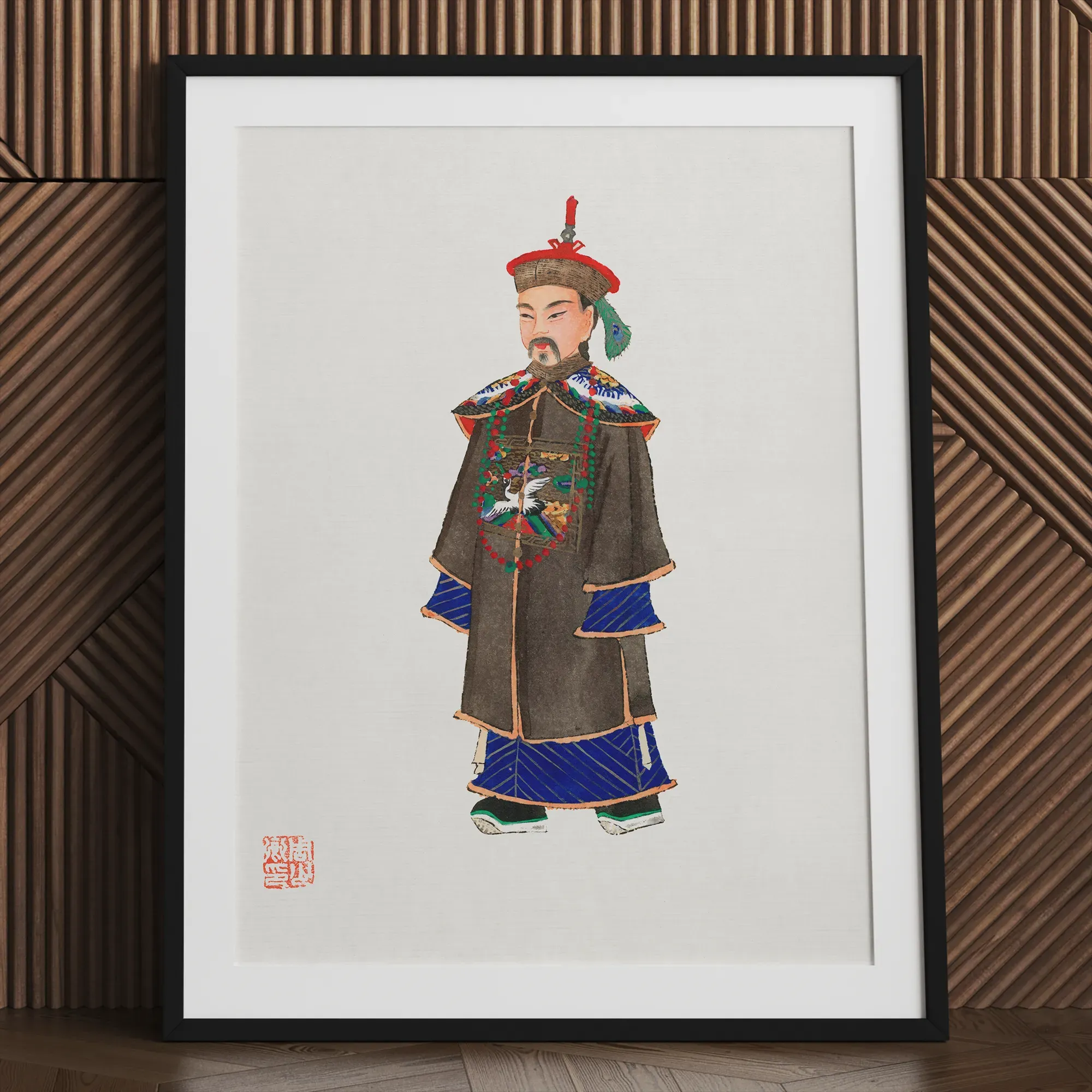 Chinese Nobleman At Court Framed & Mounted Print - Posters Prints & Visual Artwork - Aesthetic Art