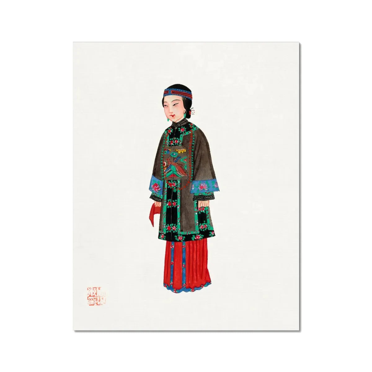 Chinese Noblewoman At Court Fine Art Print - 11’x14’ - Posters Prints & Visual Artwork - Aesthetic Art