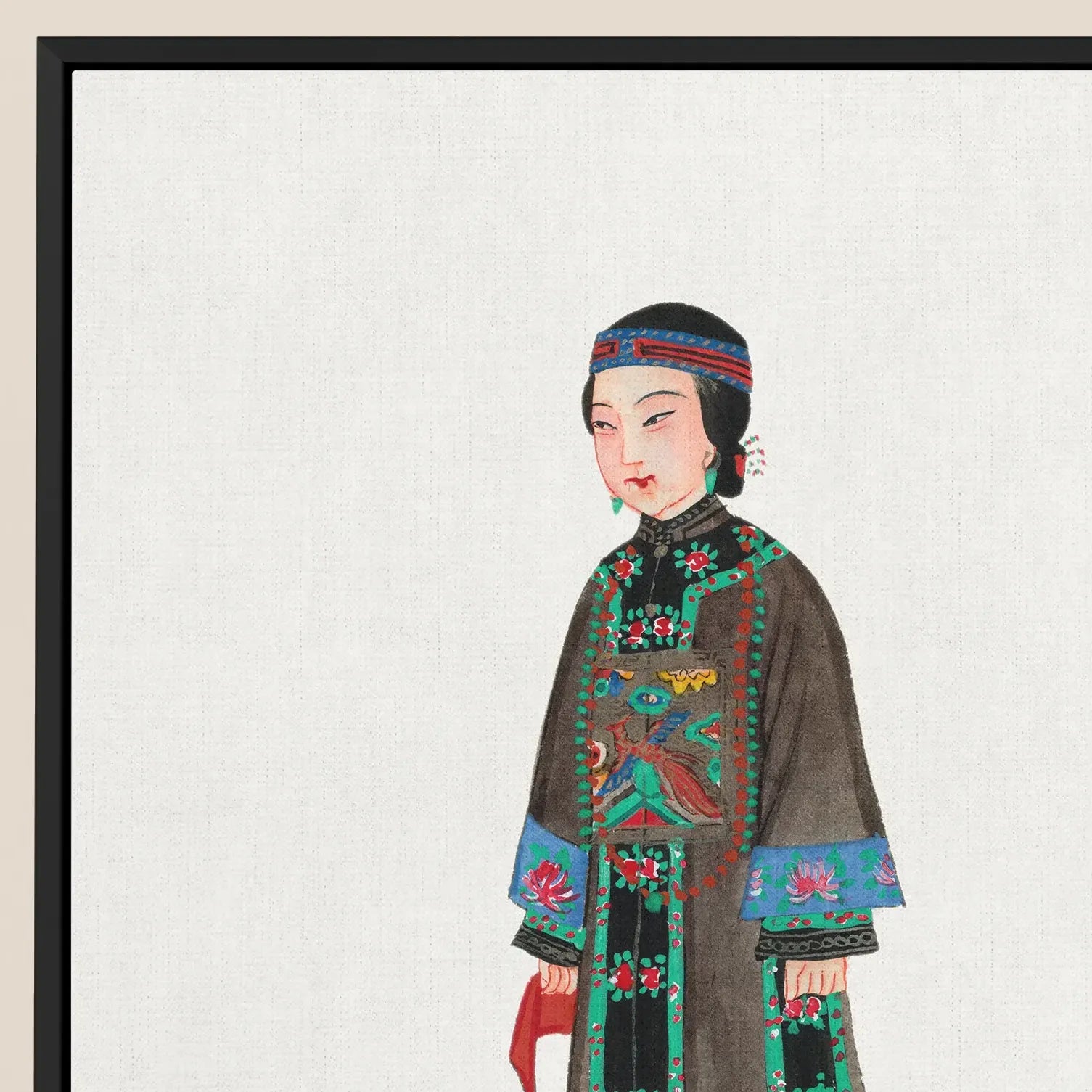 Chinese Noblewoman At Court Framed Canvas - Posters Prints & Visual Artwork - Aesthetic Art