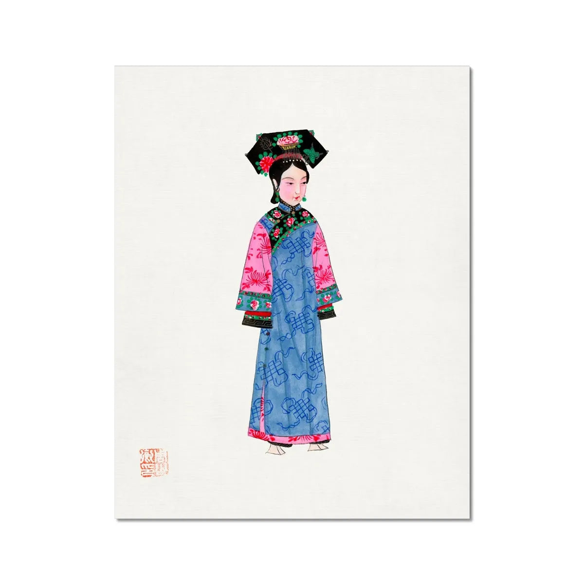 Chinese Noblewoman Too Fine Art Print - 11’x14’ - Posters Prints & Visual Artwork - Aesthetic Art