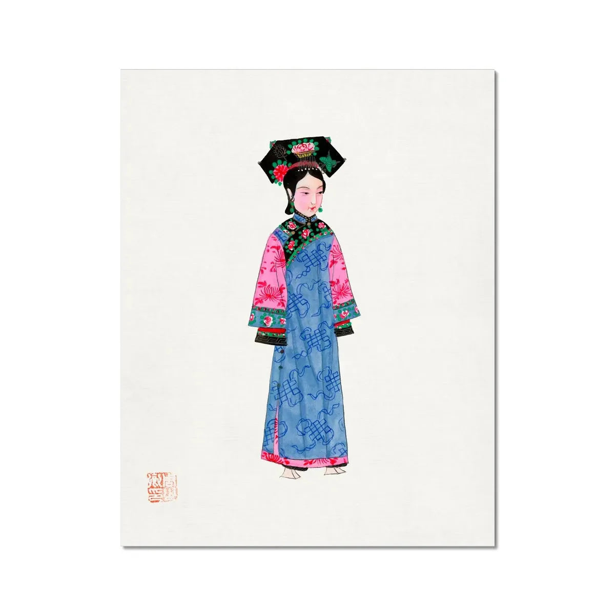 Chinese Noblewoman Too Fine Art Print - 11’x14’ - Posters Prints & Visual Artwork - Aesthetic Art