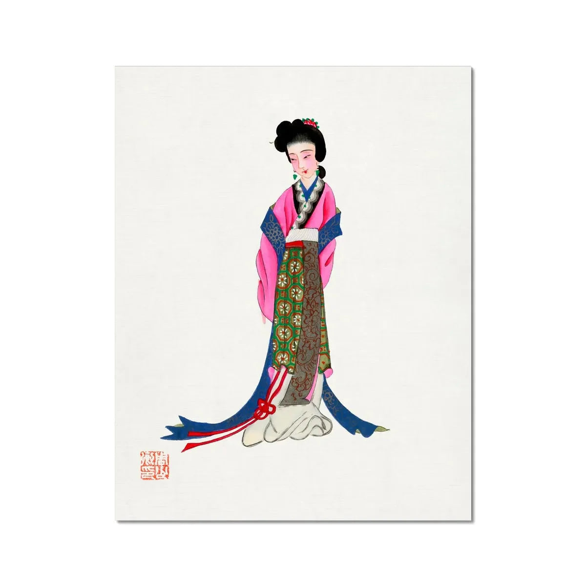 Chinese Noblewoman Fine Art Print - 11’x14’ - Posters Prints & Visual Artwork - Aesthetic Art