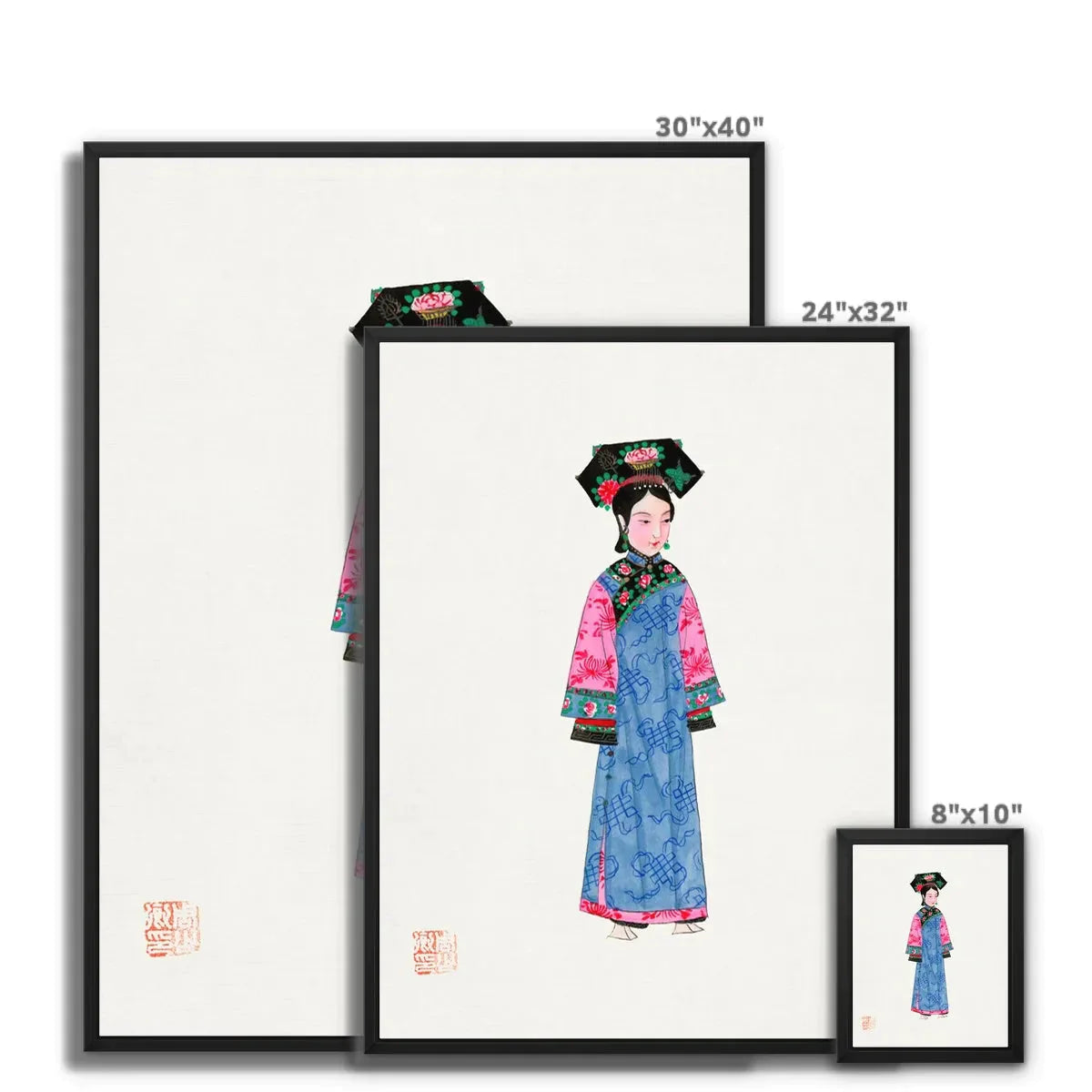 Chinese Noblewoman Too Framed Canvas - Posters Prints & Visual Artwork - Aesthetic Art