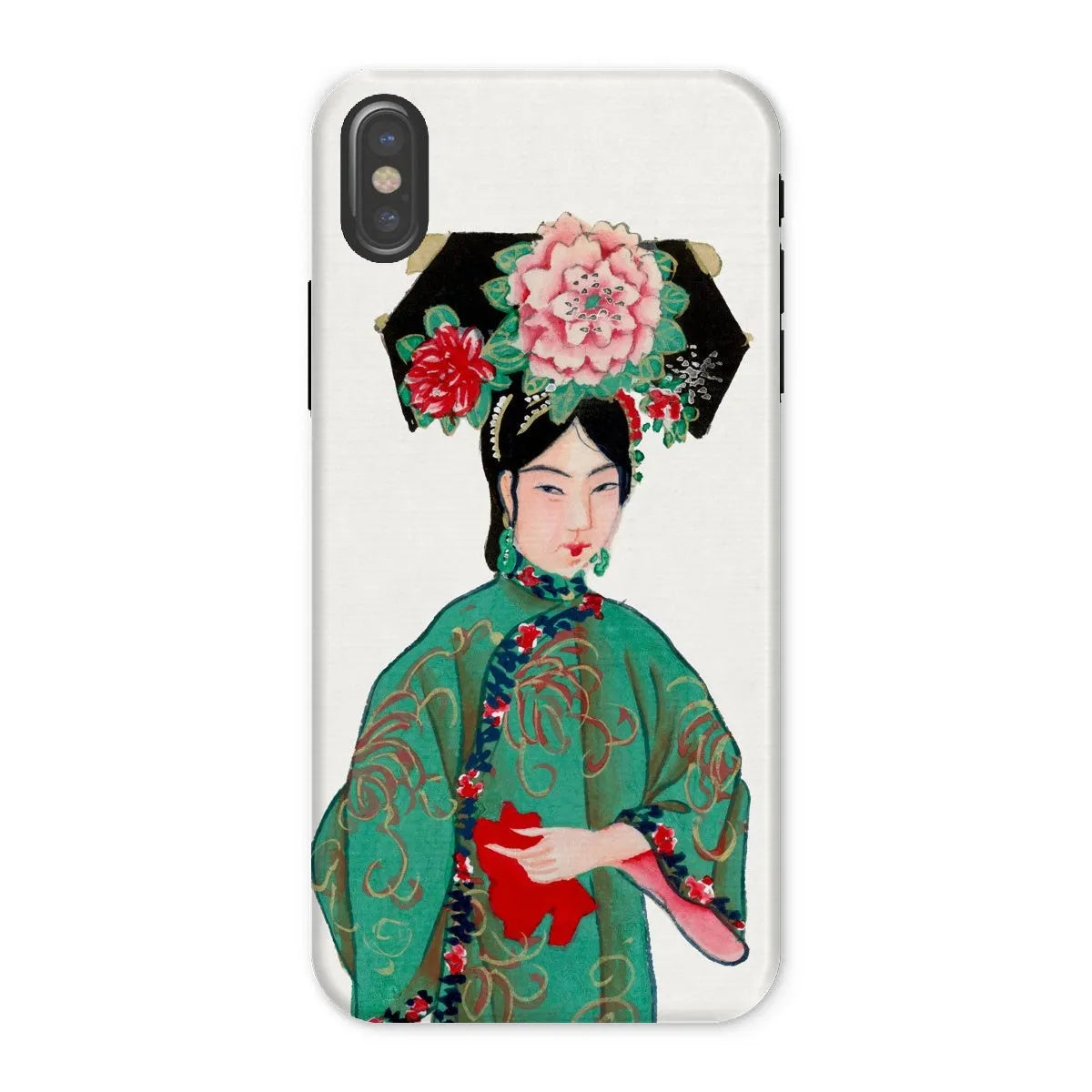Chinese Noblewoman In Manchu Couture Art Phone Case - Iphone x / Matte - Mobile Phone Cases - Aesthetic Art