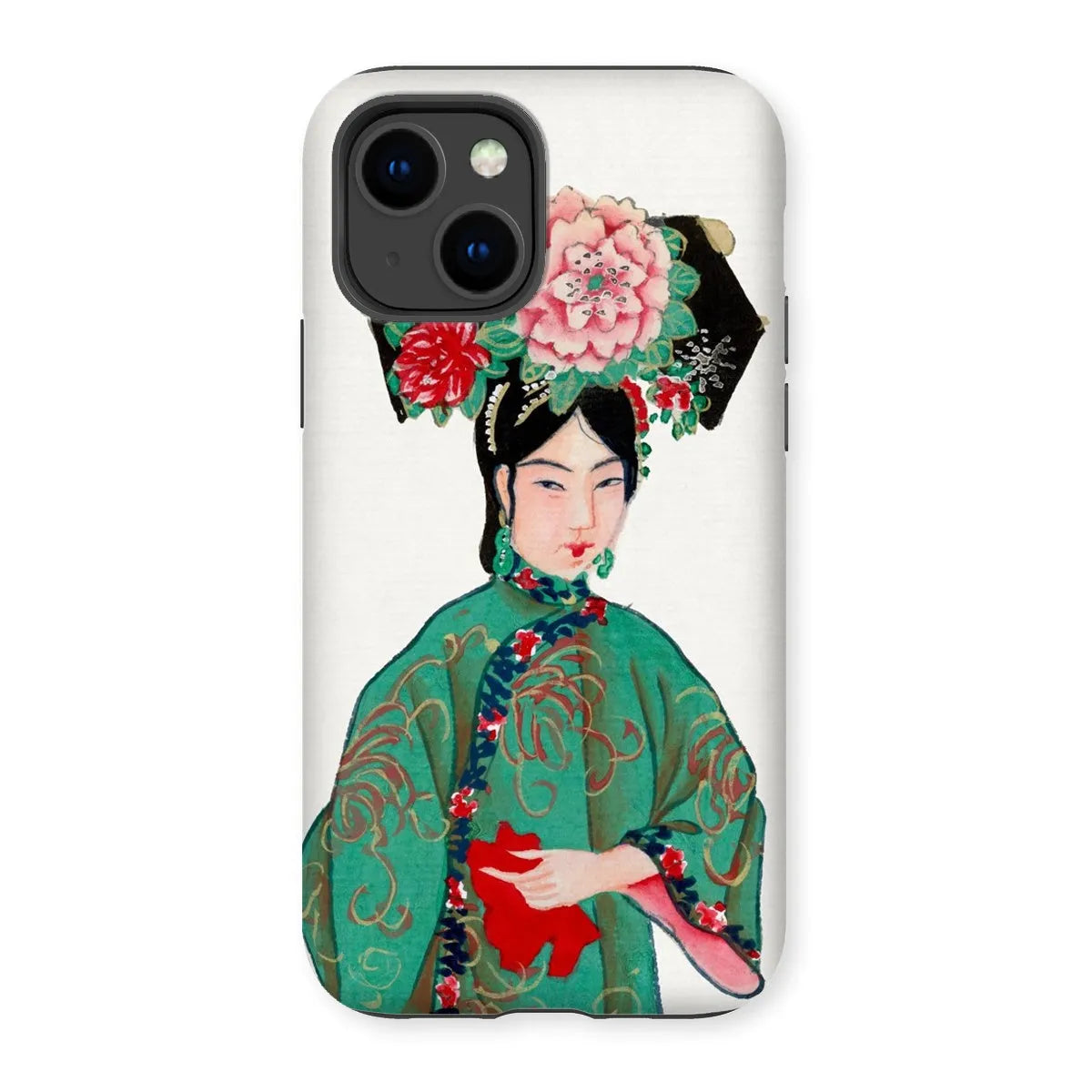 Chinese Noblewoman In Manchu Couture Art Phone Case - Iphone 14 / Matte - Mobile Phone Cases - Aesthetic Art