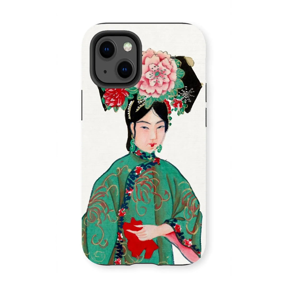 Chinese Noblewoman In Manchu Couture Art Phone Case - Iphone 13 Mini / Matte - Mobile Phone Cases - Aesthetic Art