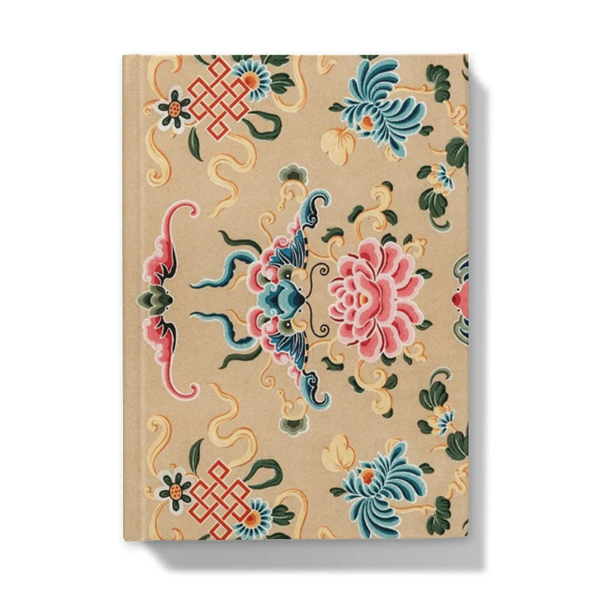 This Chinese Pattern By Auguste Racinet Hardback Journal - 5’x7’ / Lined - Notebooks & Notepads - Aesthetic Art