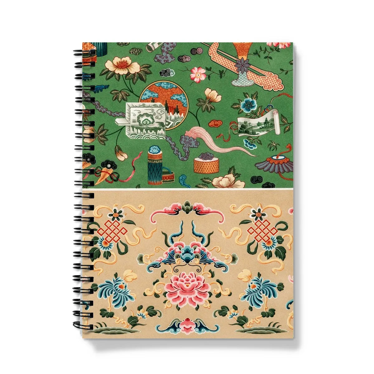 This Chinese Pattern By Auguste Racinet Notebook - A5 / Graph - Notebooks & Notepads - Aesthetic Art