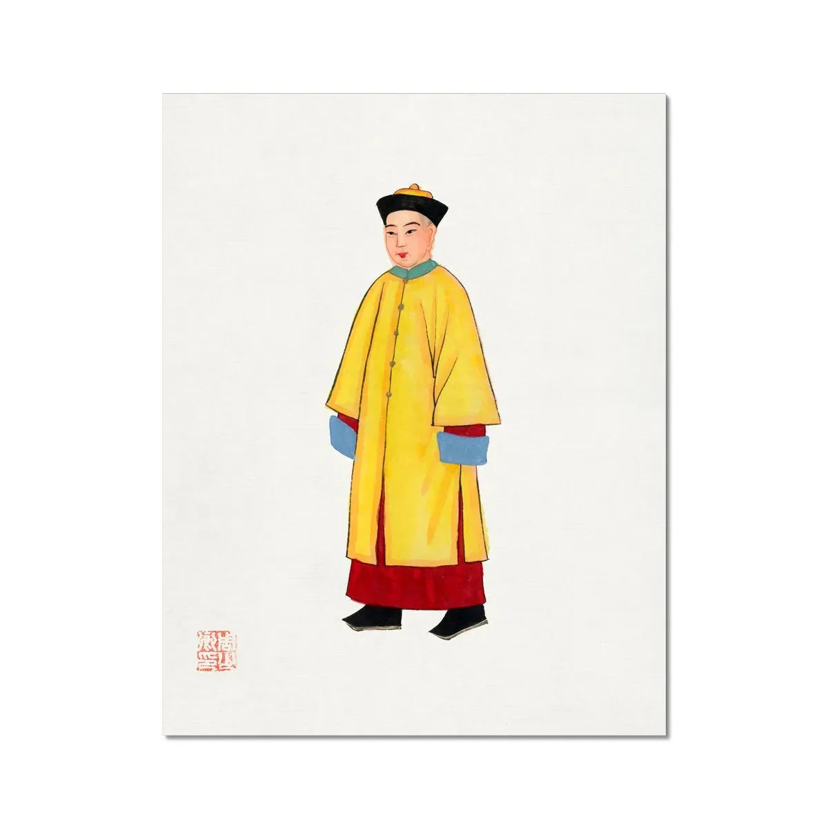 Chinese Priest In Yellow Robes Fine Art Print - 11’x14’ - Posters Prints & Visual Artwork - Aesthetic Art