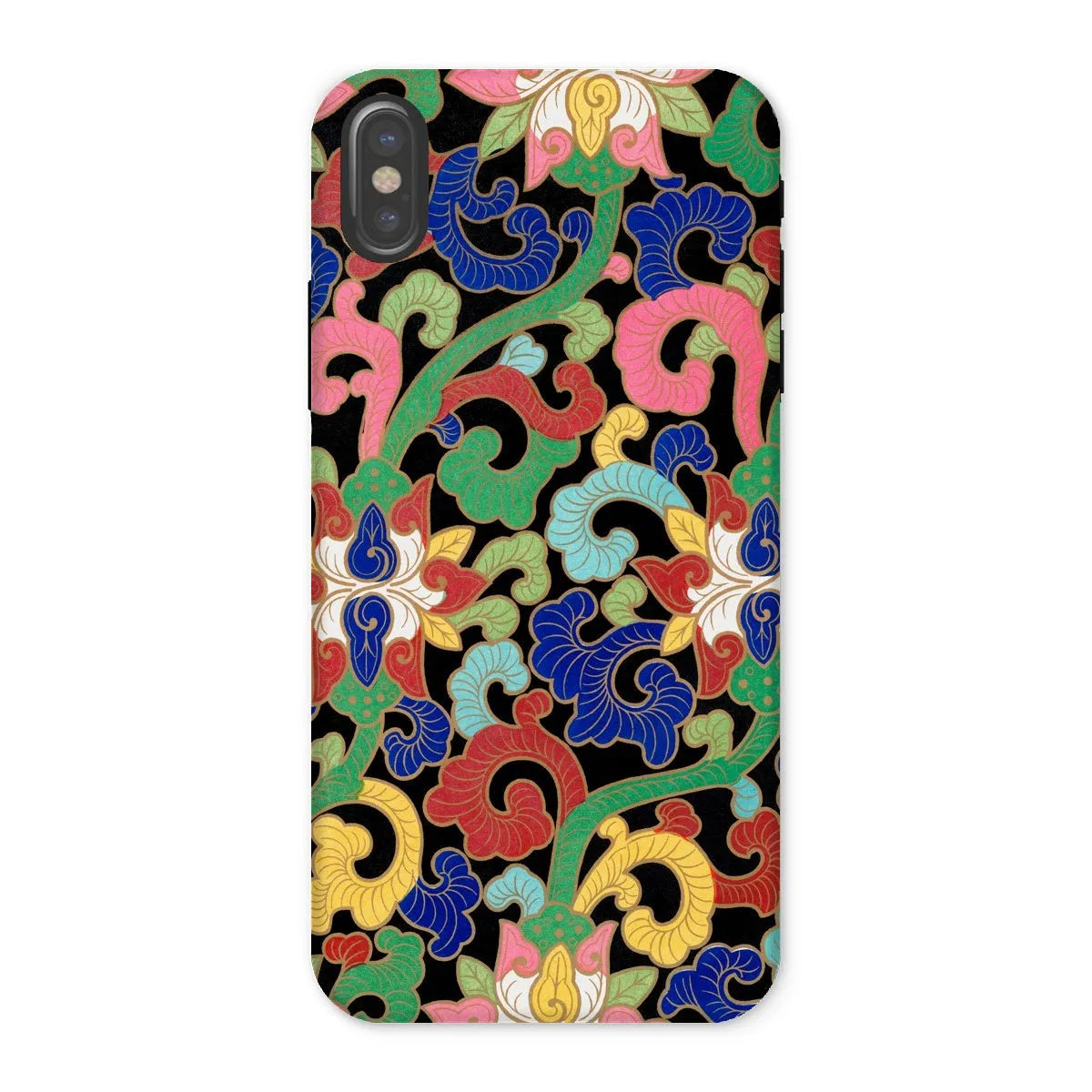 Chinese Rainbow Botanical Pattern Phone Case - Owen Jones - Iphone x / Matte - Mobile Phone Cases - Aesthetic Art