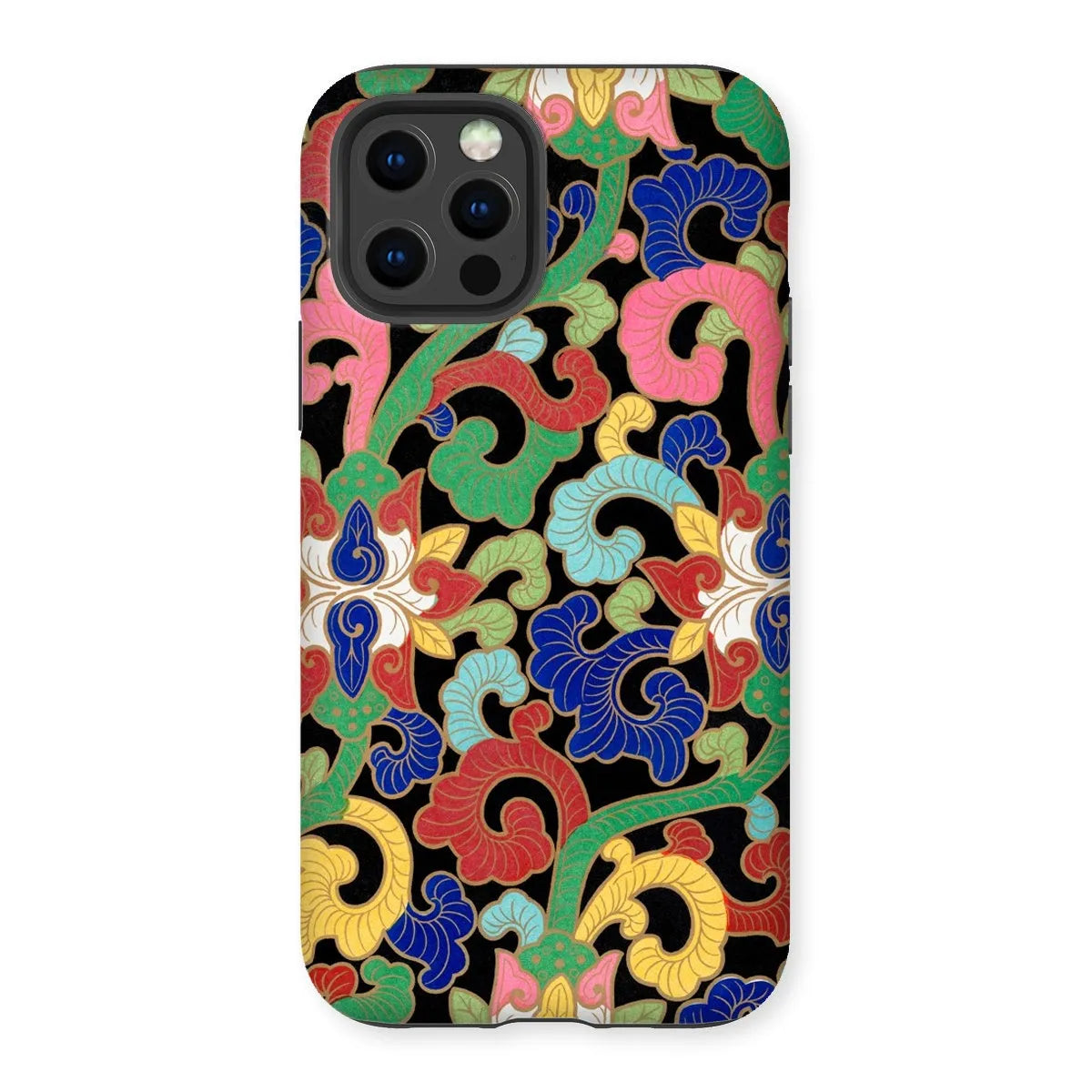 Chinese Rainbow Botanical Pattern Phone Case - Owen Jones - Iphone 12 Pro / Matte - Mobile Phone Cases - Aesthetic Art