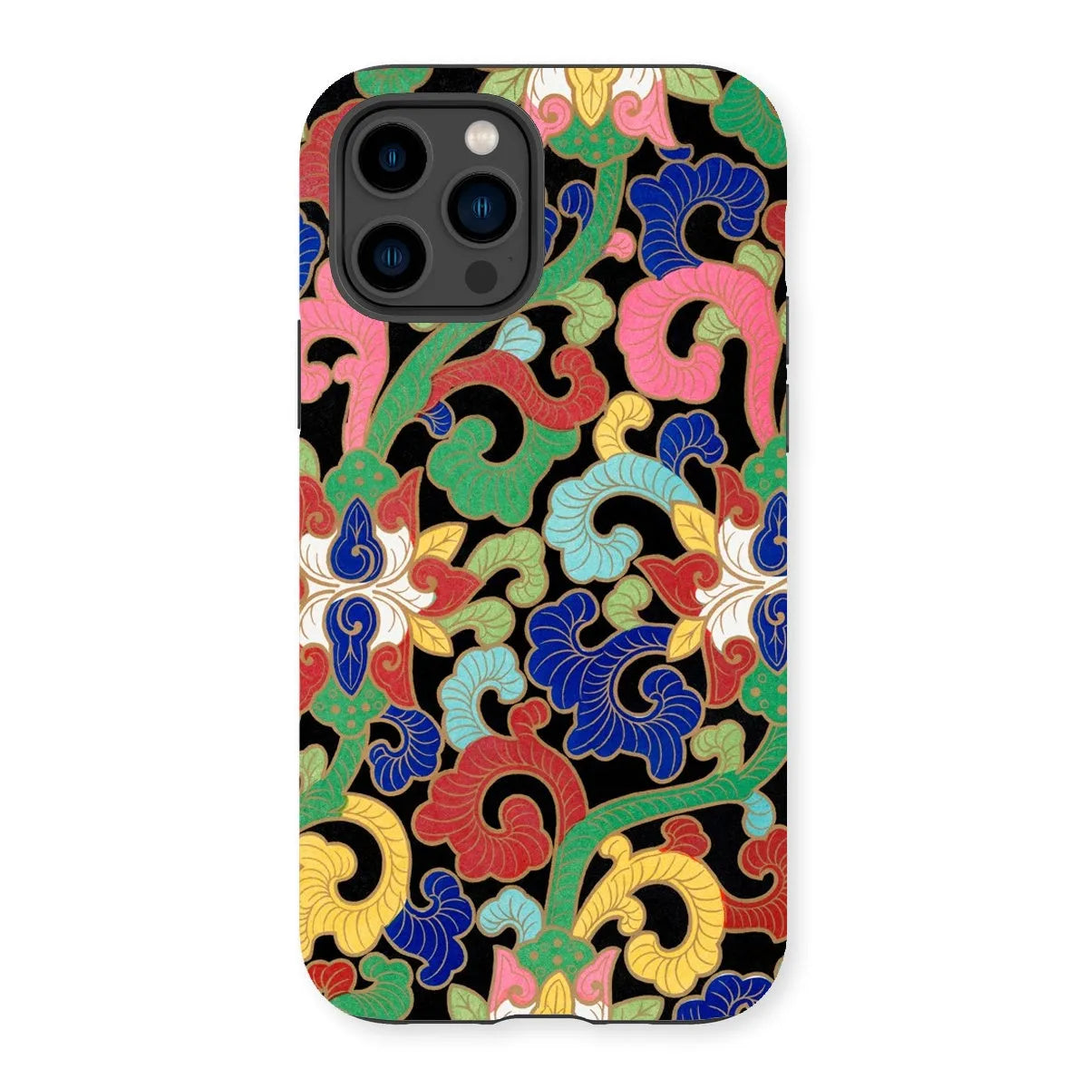 Chinese Rainbow Botanical Pattern Phone Case - Owen Jones - Iphone 14 Pro / Matte - Mobile Phone Cases - Aesthetic Art