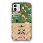 Chinoiserie Double Act - Auguste Racinet Iphone Case, 11 / Matte, Decorative Iphone Case Colorful Asian-inspired Pattern Flowers Teacups