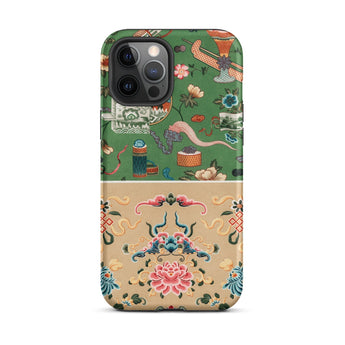 Chinoiserie Double Act - Auguste Racinet Iphone Case, 12 Pro Max / Matte, Patterned Iphone Case
