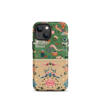 Chinoiserie Double Act - Auguste Racinet Iphone Case, 13 Mini / Matte, Patterned Iphone Case