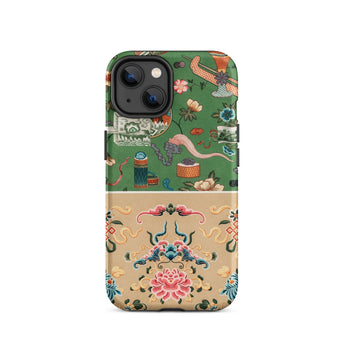 Chinoiserie Double Act - Auguste Racinet Iphone Case, 14 / Matte, Patterned Iphone Case