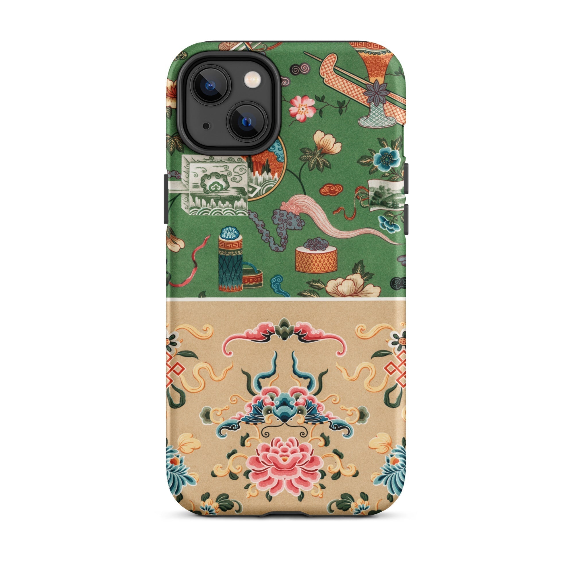 Chinoiserie Double Act Auguste Racinet Iphone Case, 14 Plus / Matte, Patterned Phone Case
