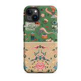 Chinoiserie Double Act - Auguste Racinet Iphone Case, 15 Plus / Matte, Patterned Phone Case