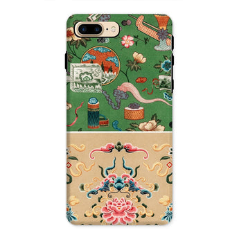 Chinoiserie Double Act - Auguste Racinet Iphone Case, 8 Plus / Matte, Decorative Phone Case Intricate Asian-inspired Patterns Motifs