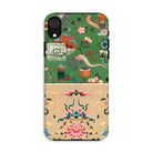 Chinoiserie Double Act Auguste Racinet Iphone Case, Xr / Matte, Decorative Phone Case Colorful Asian Inspired Pattern Flowers Dragons