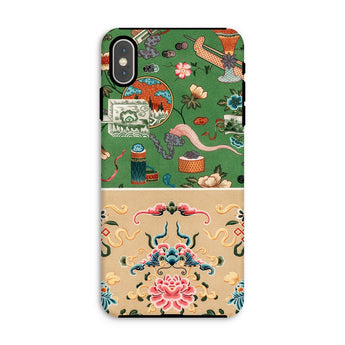 Chinoiserie Double Act - Auguste Racinet Iphone Case, Xs Max / Matte, Decorative Phone Case Intricate Asian-inspired Patterns Motifs