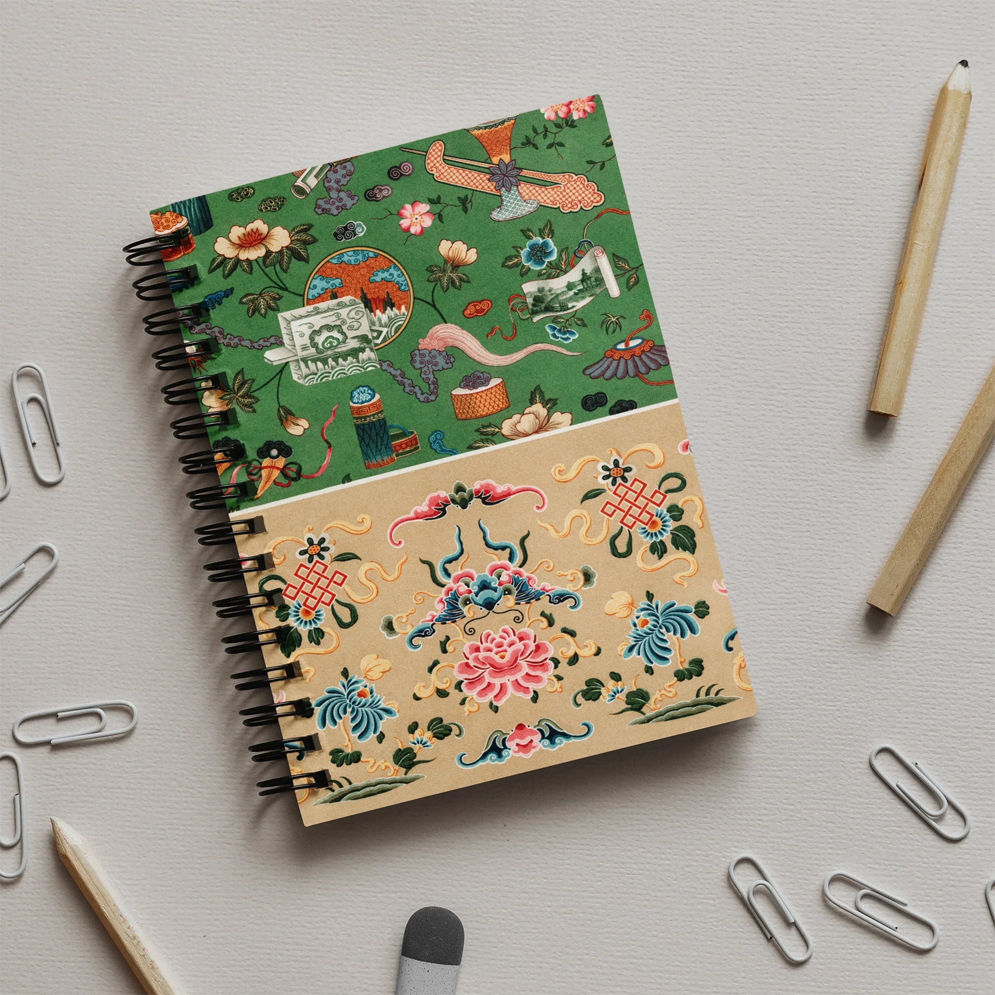 Chinoiserie Double Act - Auguste Racinet Notebook Notebooks & Notepads