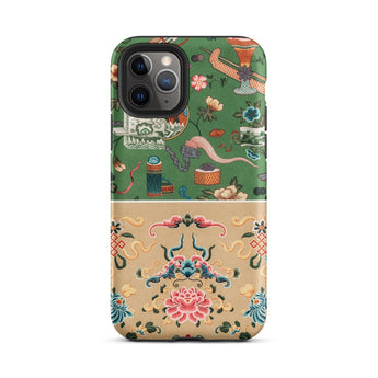 Chinoiserie Double Act - Auguste Racinet Phone Case Iphone 11 Pro / Matte Patterned Iphone Case Auguste Racinet Pattern, Chinoiserie Chic