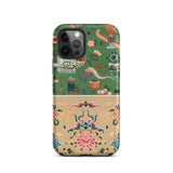 Chinoiserie Double Act - Auguste Racinet Phone Case Iphone 12 Pro / Matte Patterned Iphone Case Auguste Racinet Pattern, Chinoiserie Chic
