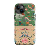 Chinoiserie Double Act - Auguste Racinet Phone Case Iphone 15 Plus / Matte Patterned Pattern, Chic Meets, Mobile Cases