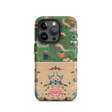 Chinoiserie Double Act - Auguste Racinet Phone Case Iphone 15 Pro / Matte Patterned Iphone Case Auguste Racinet Pattern, Chinoiserie Chic