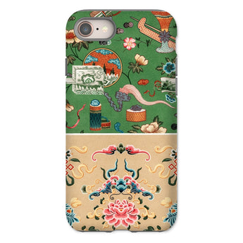 Chinoiserie Double Act - Auguste Racinet Phone Case Iphone 8 / Matte Decorative Phone Case Intricate Asian-inspired Pattern Flowers Animals