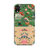 Chinoiserie Double Act - Auguste Racinet Phone Case Iphone Xr / Matte Decorative Phone Case Colorful Asian-inspired Pattern Flowers Dragons