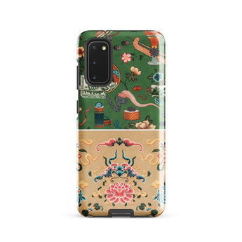 Chinoiserie Double Act - Auguste Racinet Phone Case Samsung Galaxy S20 / Matte Vibrant Two-toned Phone Case Intricate Traditional Chinese