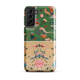 Chinoiserie Double Act - Auguste Racinet Samsung Case, Galaxy S21 Plus / Matte, Phone Case Split Design Intricate Floral Nature Patterns