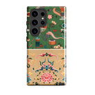 Chinoiserie Double Act Auguste Racinet Samsung Case, Galaxy S24 Ultra / Matte, Smartphone Case Two Part Design Green Floral Beige Ornate