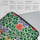 Chinoiserie Floral Illustration - Owen Jones Laptop Sleeve, Floral Patterned Laptop Sleeve Case Size Guide Information