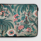 Chintz - George Loughridge Jungle Art Laptop Sleeve, Floral Botanical Patterned Fabric Textile Teal Ferns Pink