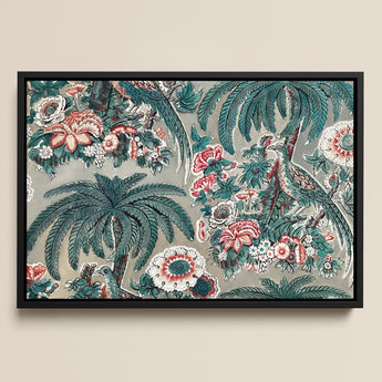 Chintz - George Loughridge Jungle Art Print / Canvas, 18x12’’ / 46x31cm / Black Frame, Posters Prints & Visual Artwork, Toby Leon