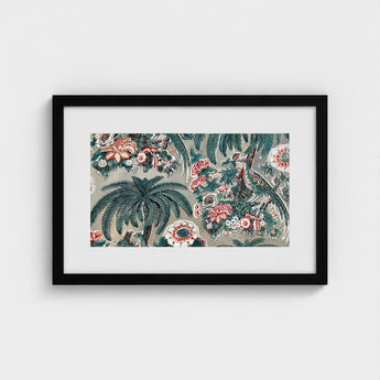 Chintz - George Loughridge Jungle Art Print / Canvas Framed Tropical Botanical Vibrant Pink White Flowers Loughridge’s, Watercolor, Prints