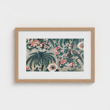 Chintz - George Loughridge Jungle Art Print / Canvas Framed Tropical Vibrant Pink Green Floral Patterns Loughridge’s, Watercolor, Prints