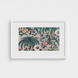 Chintz - George Loughridge Jungle Art Print / Canvas Framed Artwork Vintage-style Tropical Lush Green Palm Loughridge’s, Watercolor, Prints