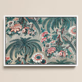 Chintz - George Loughridge Jungle Art Print / Canvas Framed Artwork Lush Tropical Design Teal Palm Trees George Loughridge’s Chintz, Chintz