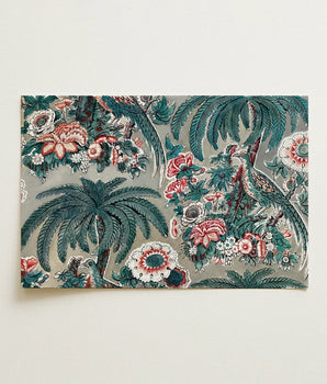 Rectangular Decorative Wall Panel Vibrant Tropical Design Stylized George Loughridge’s Chintz, Watercolor, Jungle