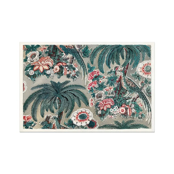 Chintz - George Loughridge Jungle Art Print / Canvas Vintage Floral Wallpaper Pattern Palm Trees Pink Blooms George Loughridge’s Chintz,