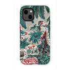 Chintz - George Loughridge Jungle Iphone Case, 13 Mini / Matte, Floral-patterned Phone Case Teal Red White Botanical Designs