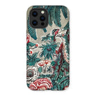 Chintz - George Loughridge Jungle Iphone Case, 13 Pro Max / Matte, Floral-patterned Iphone Case Tropical Design Teal Leaves Red