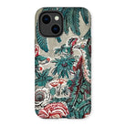 Chintz - George Loughridge Jungle Iphone Case, 14 Plus / Matte, Floral-patterned Iphone Case Teal Red White Botanical Designs